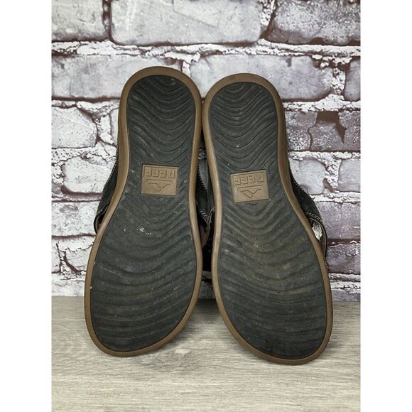 Reef Gray Synthetic Flip-Flops ￼Casual Beach Sandals Men Sz 11M US/44EU - Picture 15 of 16